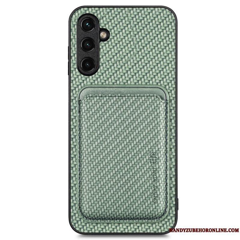 Cover Samsung Galaxy A14 / A14 5G Carbon Fiber Aftagelig Kortholder