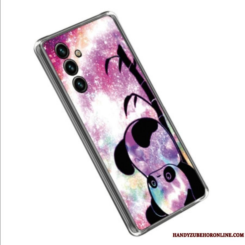 Cover Samsung Galaxy A14 / A14 5G Silikone Panda På Hovedet