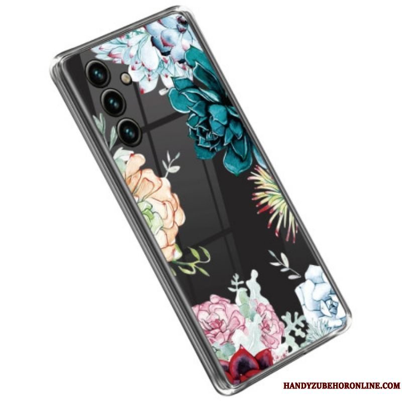 Cover Samsung Galaxy A14 / A14 5G Sømløs Buket Blomster