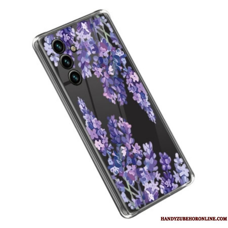 Cover Samsung Galaxy A14 / A14 5G Sømløse Lilla Blomster