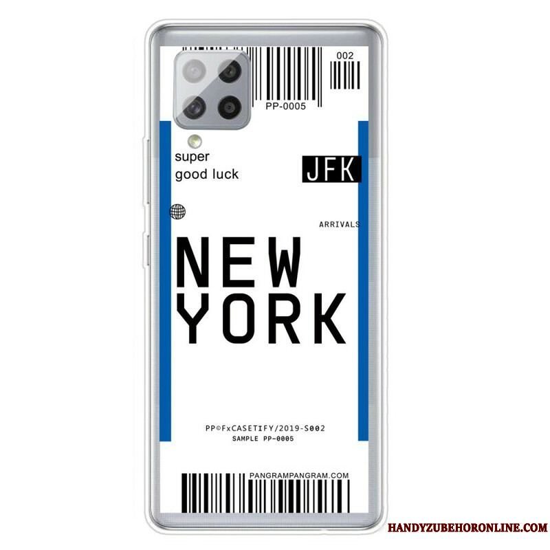 Cover Samsung Galaxy A42 5G Boardingkort Til New York