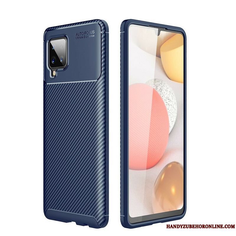 Cover Samsung Galaxy A42 5G Fleksibel Kulfibertekstur