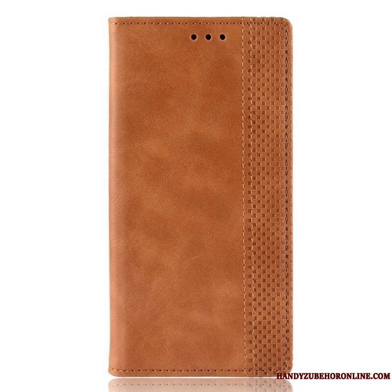 Cover Samsung Galaxy A42 5G Flip Cover Stiliseret Vintage Lædereffekt