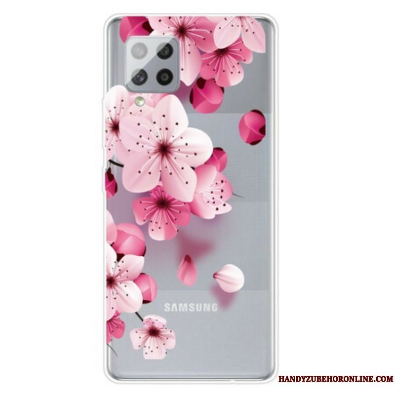 Cover Samsung Galaxy A42 5G Små Lyserøde Blomster