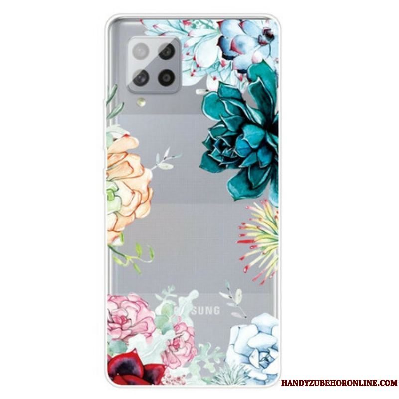 Cover Samsung Galaxy A42 5G Sømløse Akvarelblomster