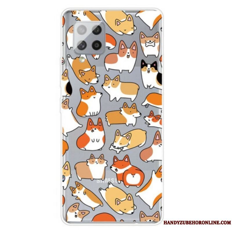 Cover Samsung Galaxy A42 5G Sømløse Flere Hunde