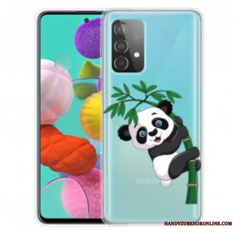 Cover Samsung Galaxy A52 4G / A52 5G / A52s 5G Panda På Bambus