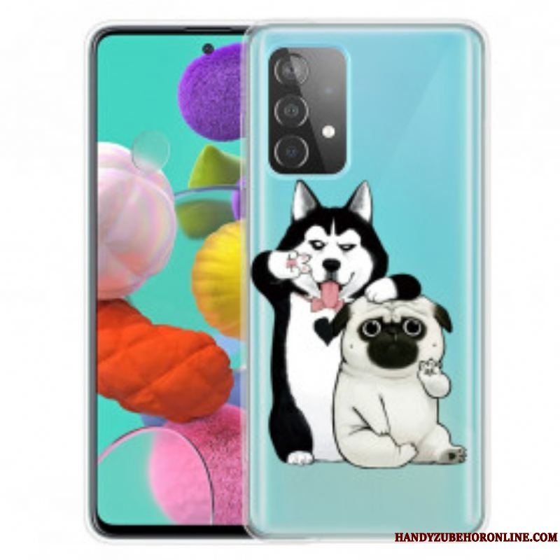 Cover Samsung Galaxy A52 4G / A52 5G / A52s 5G Sjove Hunde