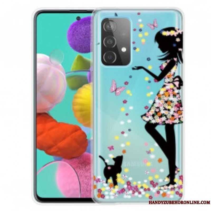 Cover Samsung Galaxy A52 4G / A52 5G / A52s 5G Smukt Blomsterhoved