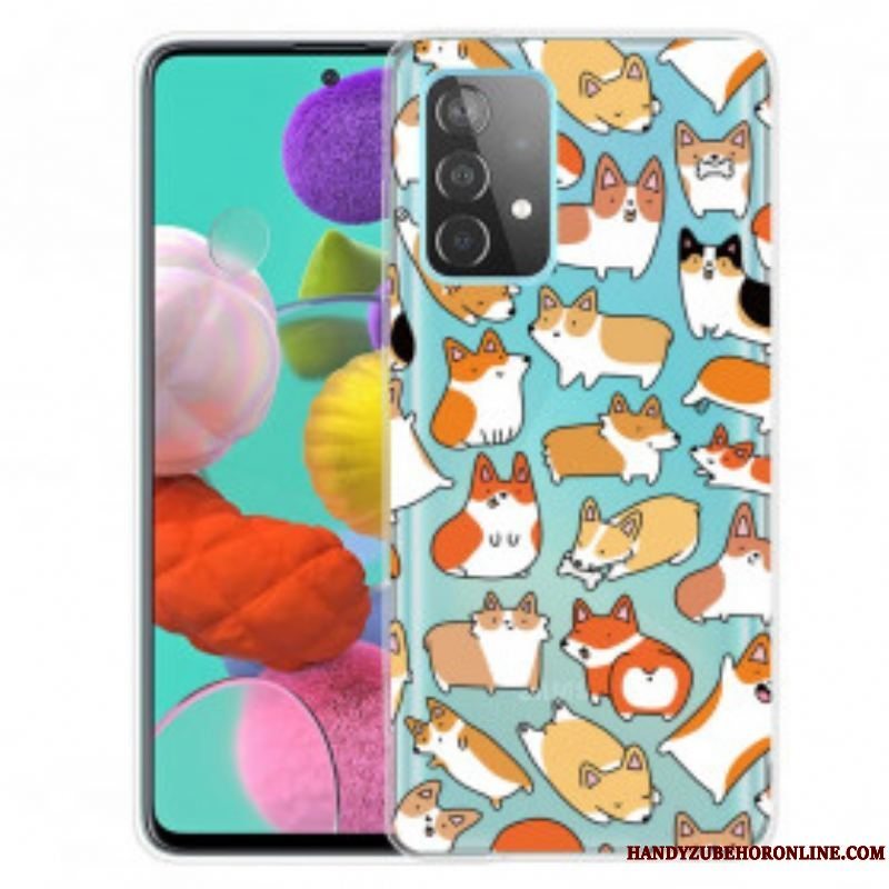 Cover Samsung Galaxy A52 4G / A52 5G / A52s 5G Sømløse Flere Hunde