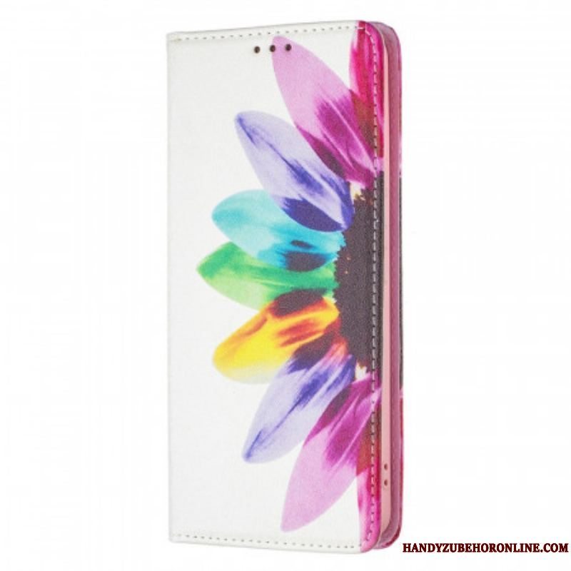 Cover Samsung Galaxy A53 5G Flip Cover Akvarel Blomst