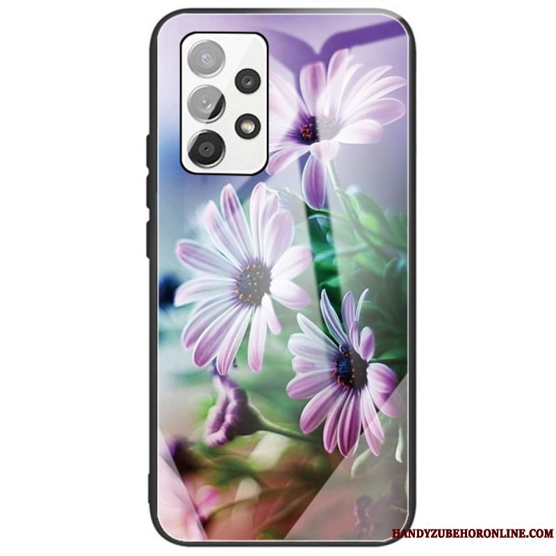 Cover Samsung Galaxy A53 5G Hærdet Glas Blomster