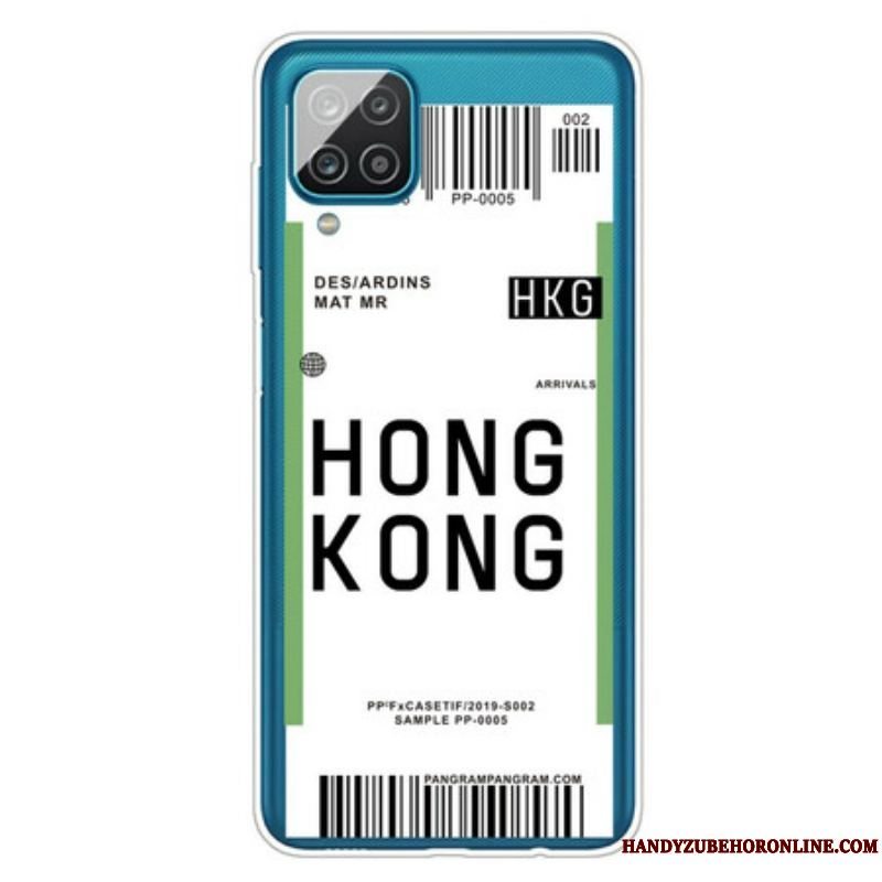 Cover Samsung Galaxy M12 / A12 Boardingkort Til Hong Kong