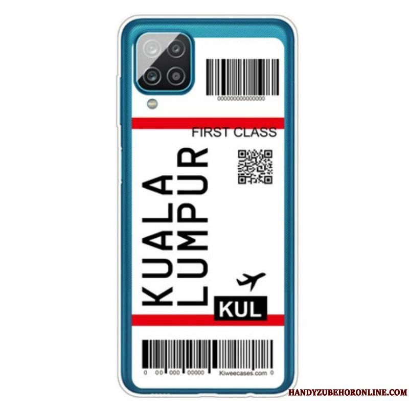 Cover Samsung Galaxy M12 / A12 Boardingkort Til Kuala Lumpur