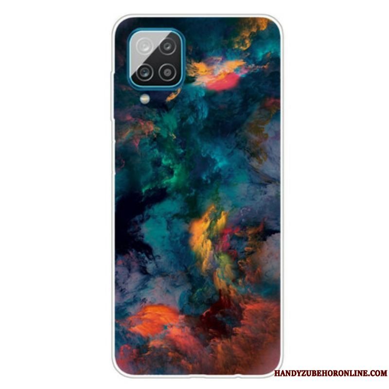 Cover Samsung Galaxy M12 / A12 Farverige Skyer
