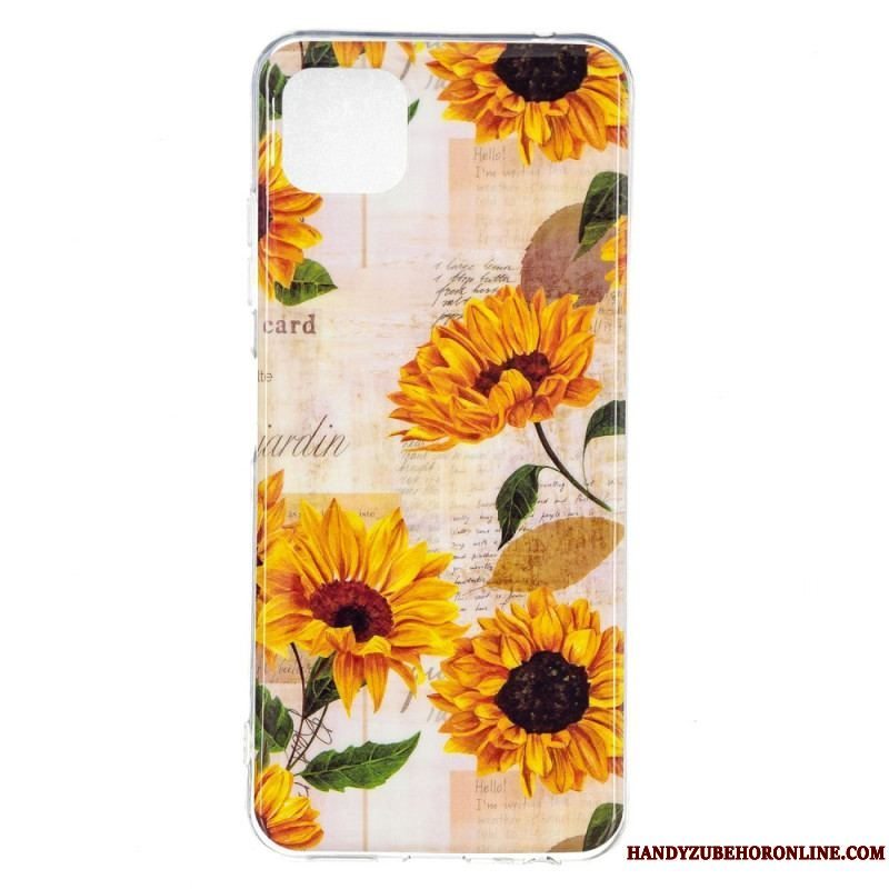 Cover Samsung Galaxy M12 / A12 Fluorescerende Blomster