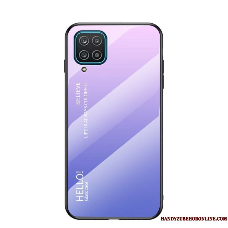 Cover Samsung Galaxy M12 / A12 Hærdet Glas Hej