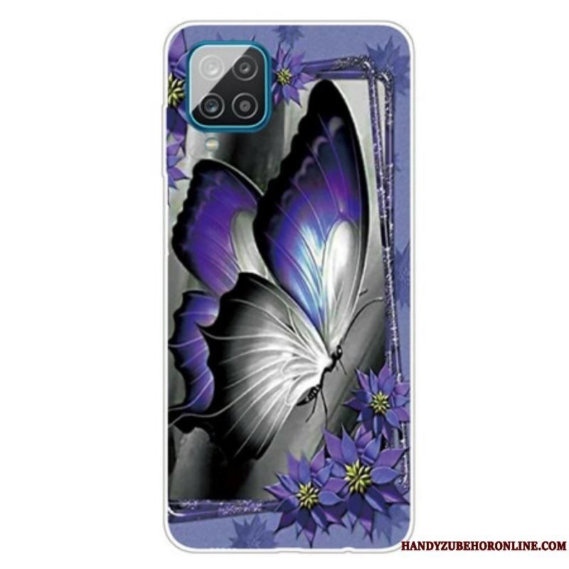 Cover Samsung Galaxy M12 / A12 Kongelig Sommerfugl