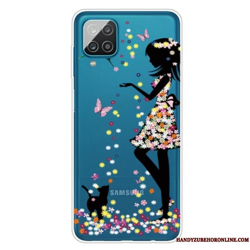 Cover Samsung Galaxy M12 / A12 Smukt Blomsterhoved