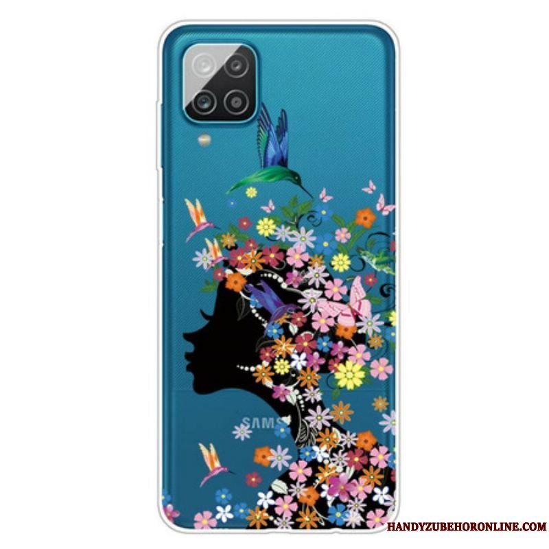 Cover Samsung Galaxy M12 / A12 Smukt Blomsterhoved