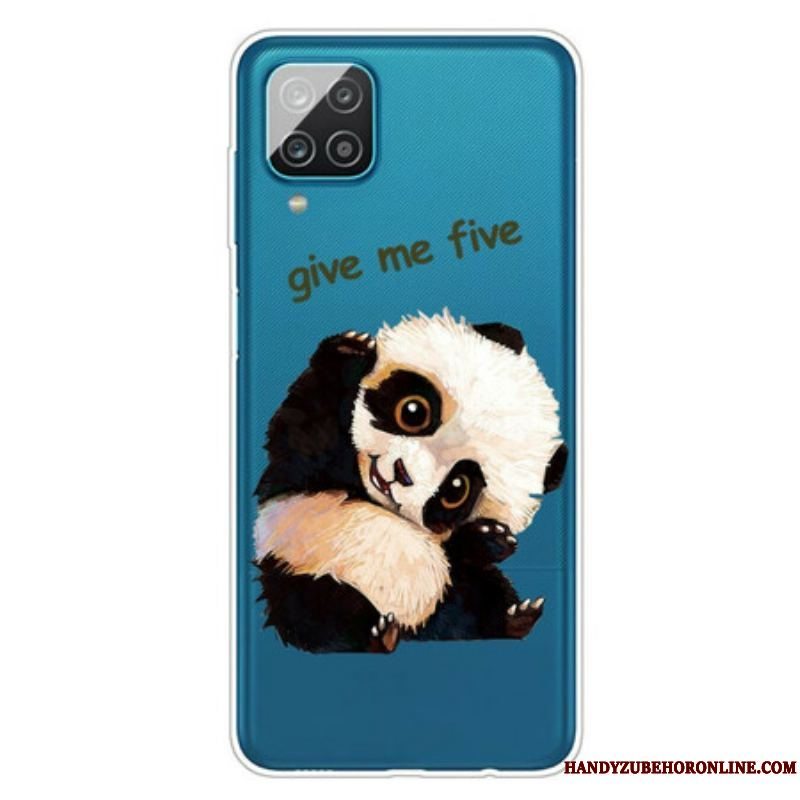 Cover Samsung Galaxy M12 / A12 Sømløs Panda Giv Me Five