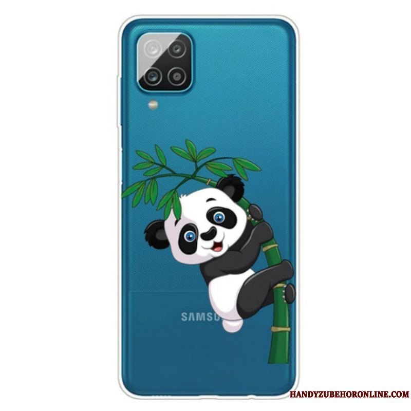 Cover Samsung Galaxy M12 / A12 Sømløs Panda På Bambus
