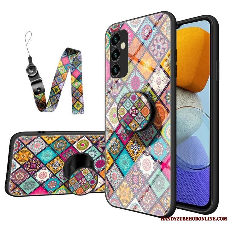 Cover Samsung Galaxy M23 5G Patchwork Magnetisk Holder