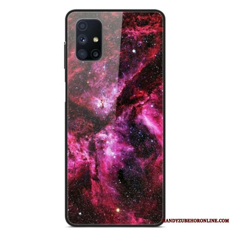 Cover Samsung Galaxy M51 Pink Hærdet Glas