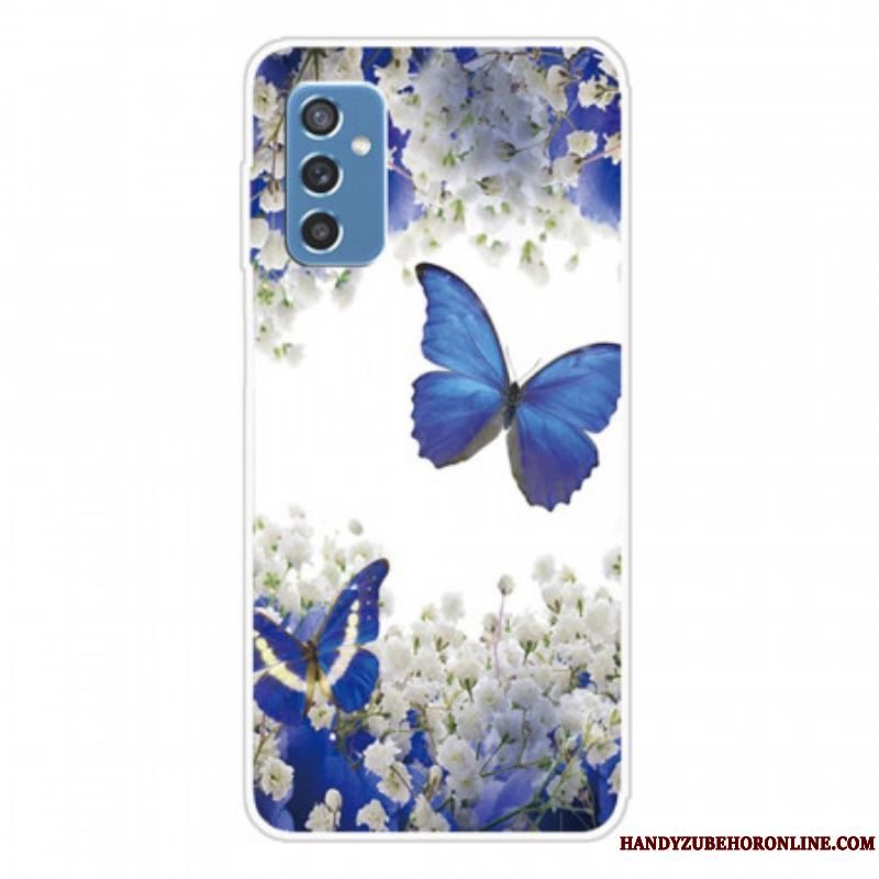 Cover Samsung Galaxy M52 5G Mystisk Sommerfugl