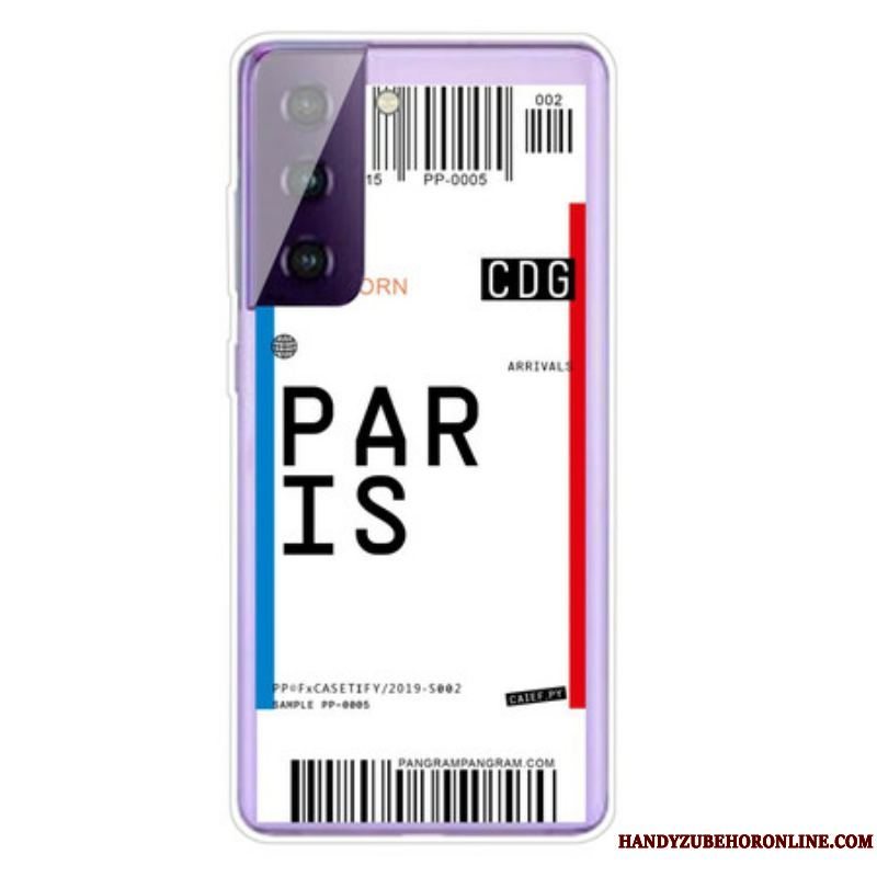 Cover Samsung Galaxy S21 5G Boardingkort Til Paris