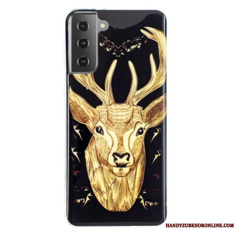 Cover Samsung Galaxy S21 5G Fluorescerende Majestic Deer