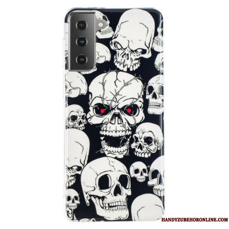 Cover Samsung Galaxy S21 5G Forsigtig Fluorescerende Kranier