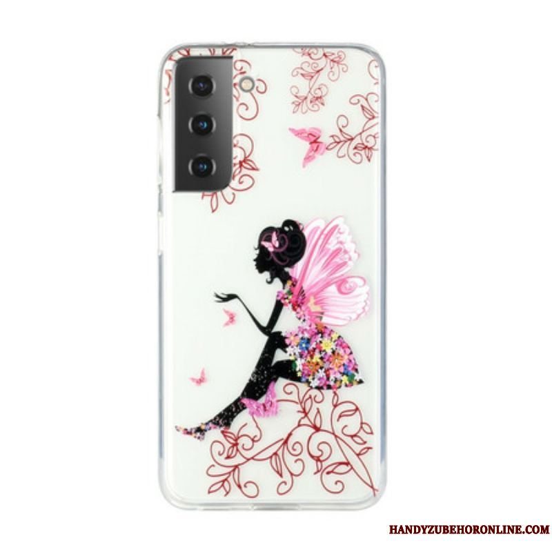 Cover Samsung Galaxy S21 5G Gennemsigtig Blomsterfe