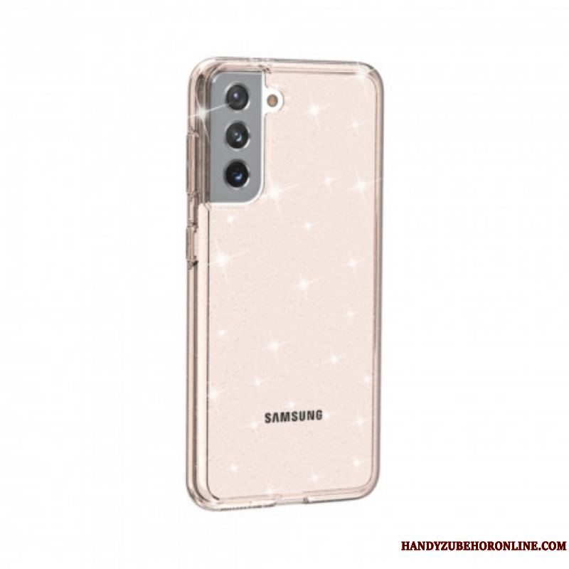 Cover Samsung Galaxy S21 5G Gennemsigtige Pailletter