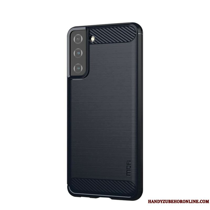 Cover Samsung Galaxy S21 5G Mofi Børstet Kulfiber