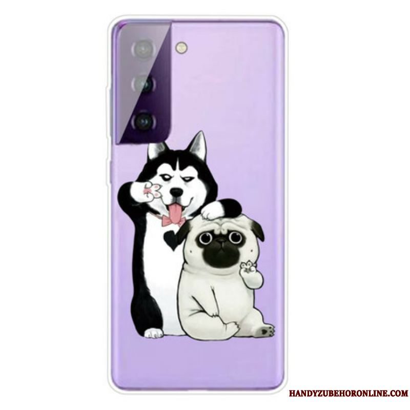 Cover Samsung Galaxy S21 5G Sjove Hunde