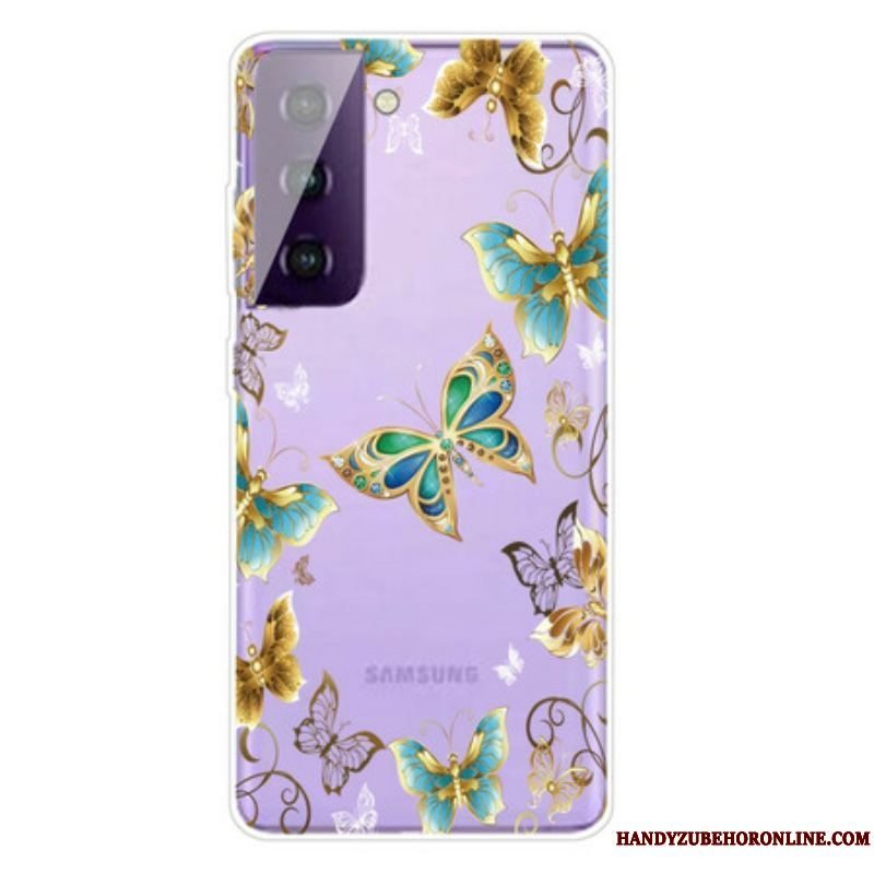 Cover Samsung Galaxy S21 FE Design Sommerfugle