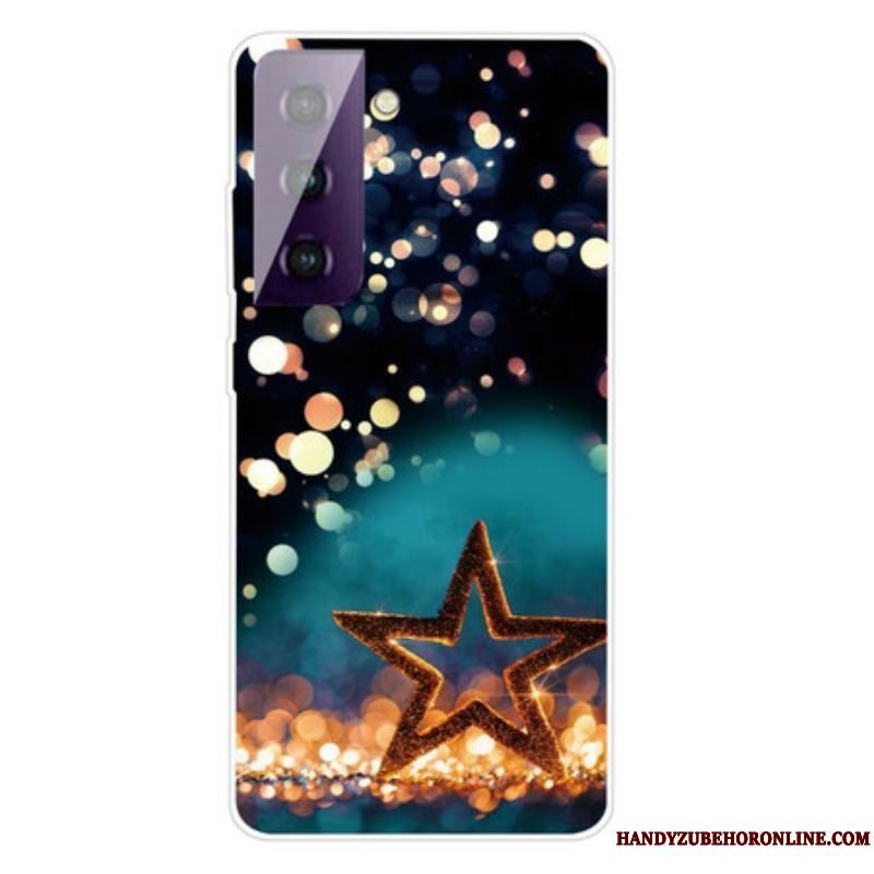 Cover Samsung Galaxy S21 FE Fleksibel Stjerne