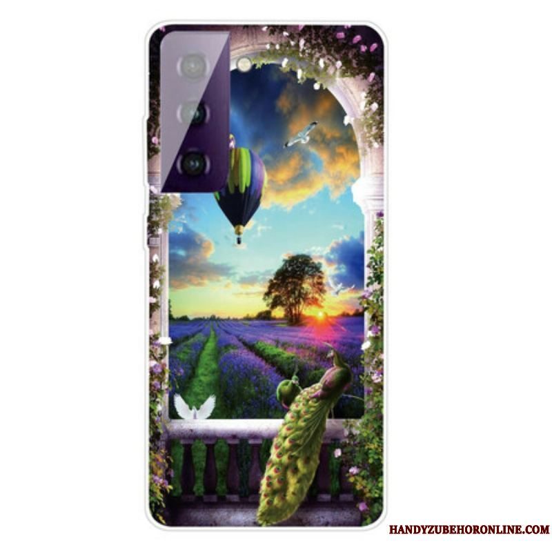 Cover Samsung Galaxy S21 FE Fleksibel Varmluftsballon
