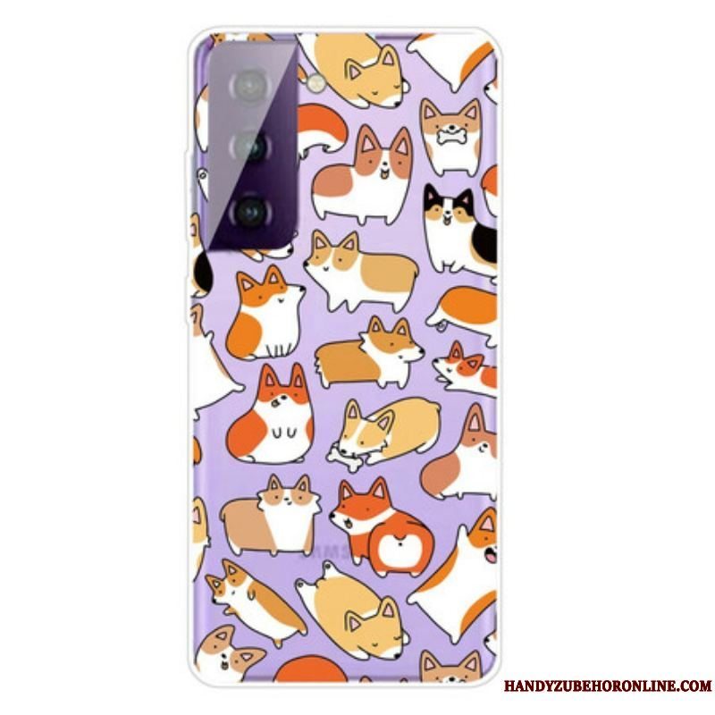 Cover Samsung Galaxy S21 FE Flere Hunde