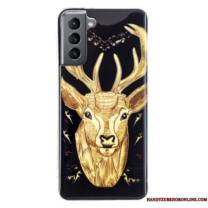 Cover Samsung Galaxy S21 FE Fluorescerende Majestic Deer