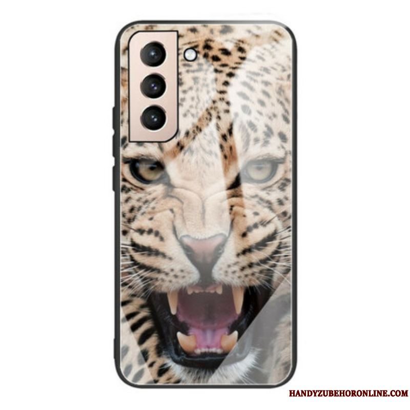 Cover Samsung Galaxy S21 FE Leopard Hærdet Glas