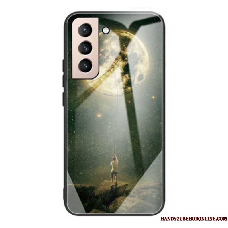 Cover Samsung Galaxy S21 FE Moon Man Hærdet Glas