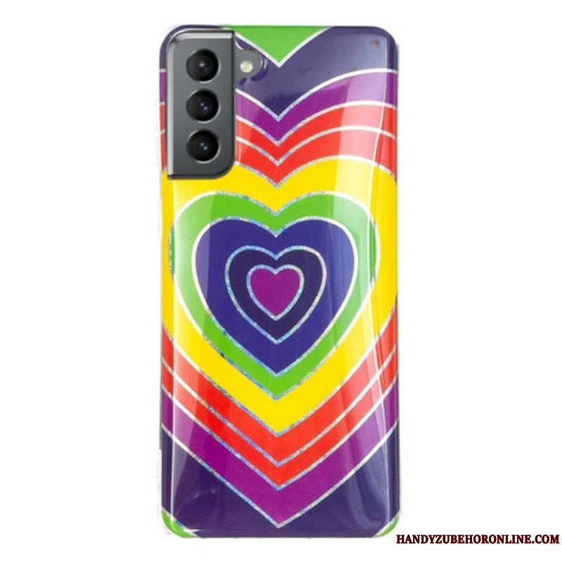 Cover Samsung Galaxy S21 FE Psykedelisk Hjerte