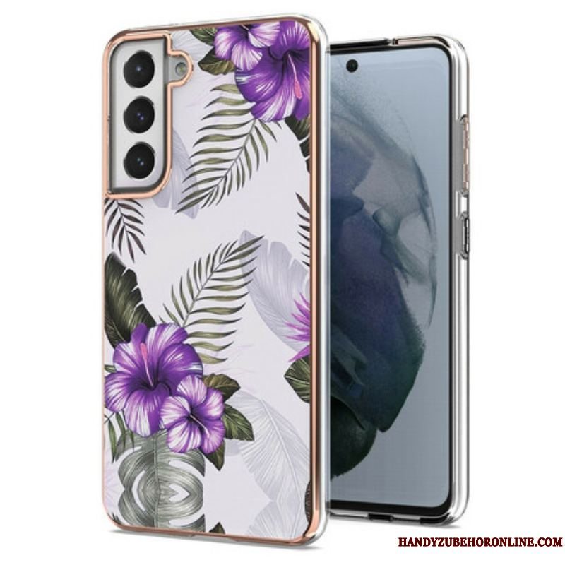 Cover Samsung Galaxy S21 FE Violet Blomster