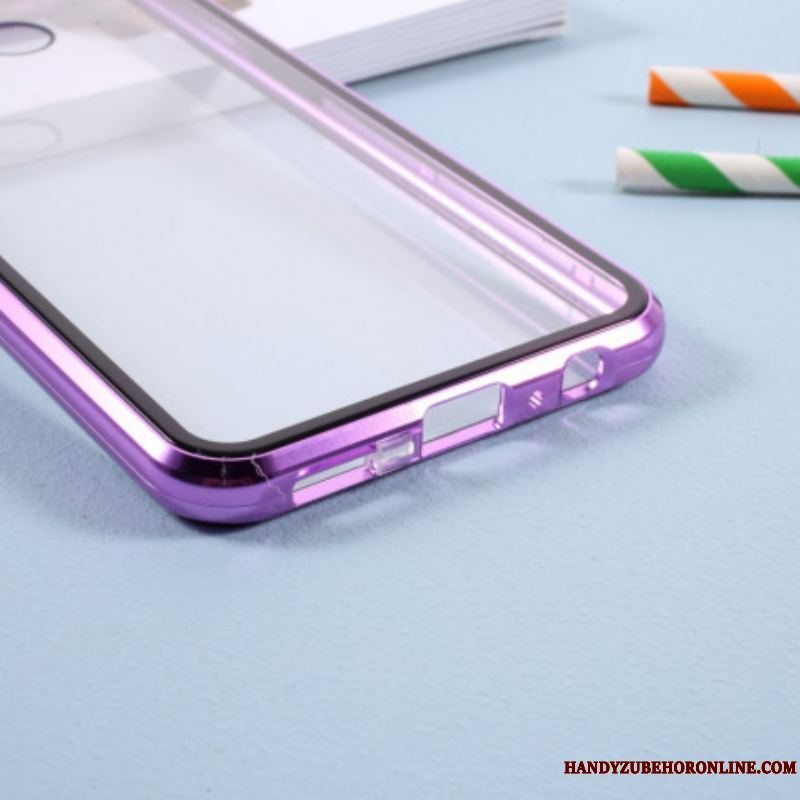 Cover Samsung Galaxy S21 Plus 5G Metalkanter Og Dobbelt Hærdet Glas