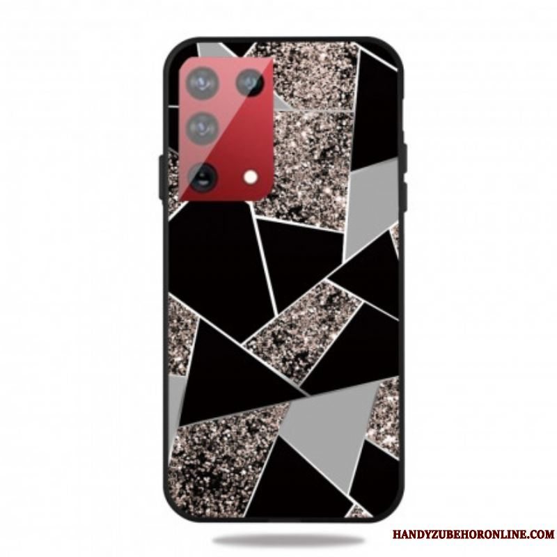 Cover Samsung Galaxy S21 Ultra 5G Farverig Geometri Marmor