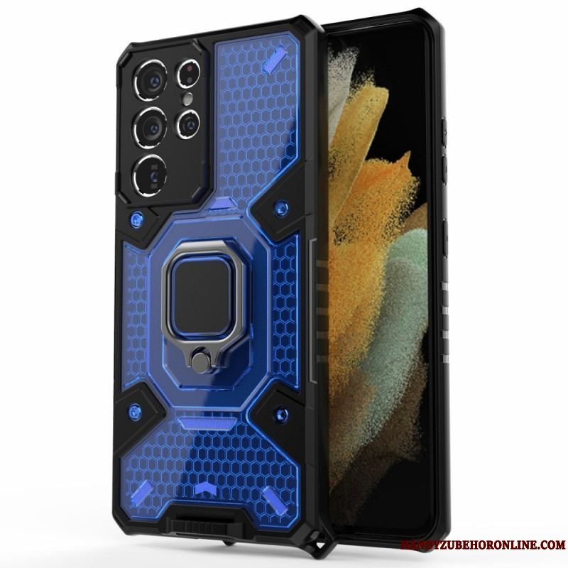 Cover Samsung Galaxy S21 Ultra 5G Honeycomb Med Ring