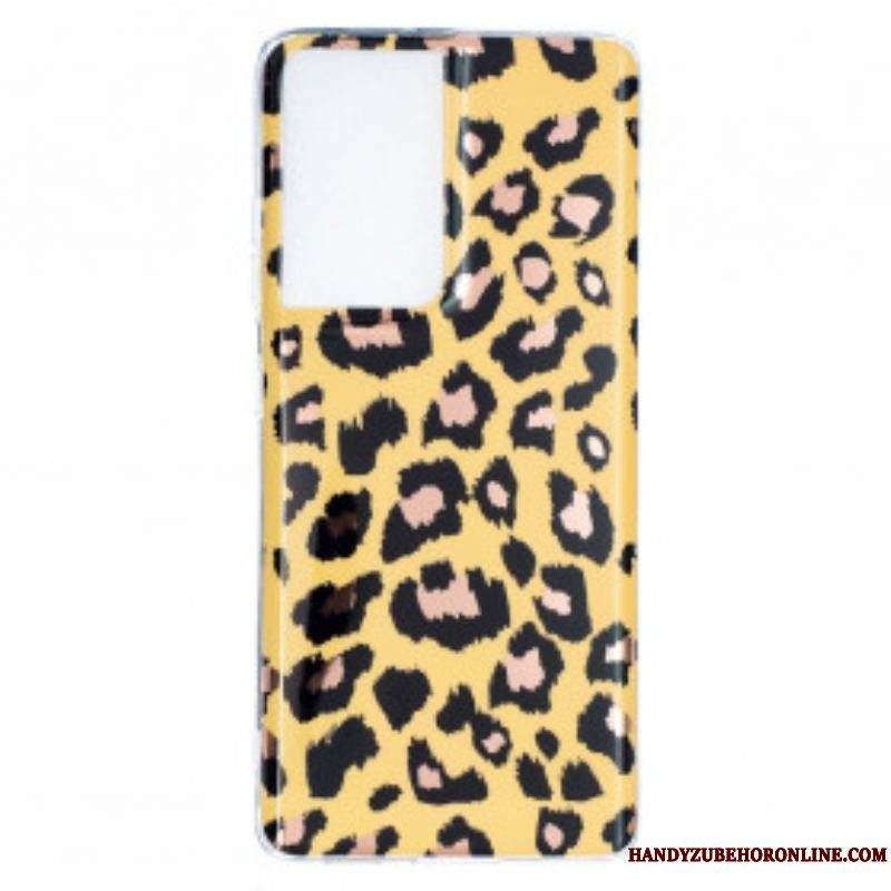 Cover Samsung Galaxy S21 Ultra 5G Leopard Stil Marmor