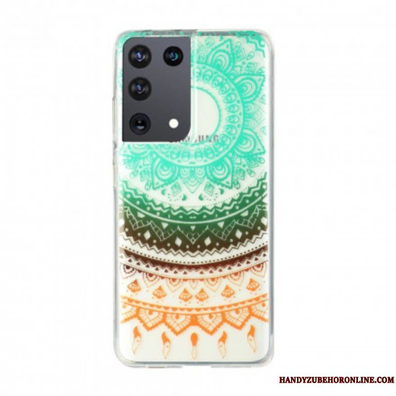 Cover Samsung Galaxy S21 Ultra 5G Sømløs Blomstermandala